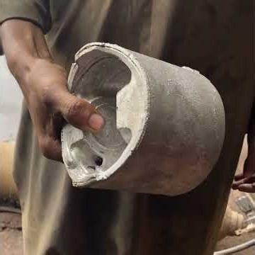 Pouring Molten Metal Into a Piston Mold 🔥(Sand Casting and lathe Technique )