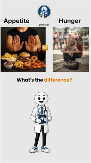 what's the difference hunger vs Appetite #hunger #Appetite #didyouknow #healthfacts #healthfood