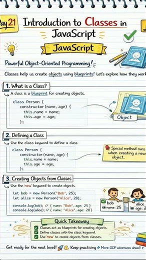 #Introduction to Classes in javascript