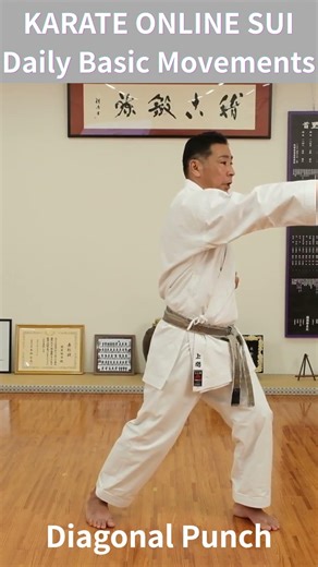 KARATE ONLINE SUI - Daily Basic Movements Diagonal Punch