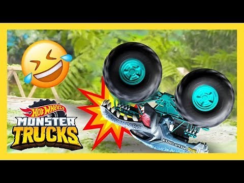 Monster Trucks in Training (BLOOPERS) | Monster Trucks | ‪@HotWheels‬