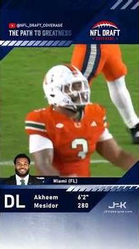 DL Akheem Mesidor Miami FL #nfldraft2026 #nfl #collegefootball #nfldraft #miamifootball #miamifl