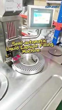 How does the semi-automatic liquid capsule filling machine operate?