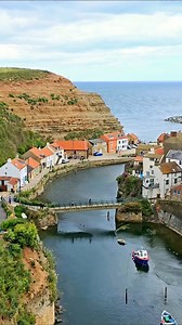 Charming Staithes: Drone views of an English fishing haven