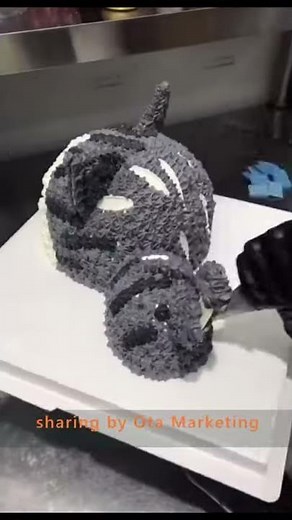 Easy Animal Cake | How to make Cat design CAKE