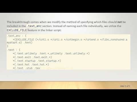 How to Default Non-Startup Modules to New Section in a Custom Linker Script