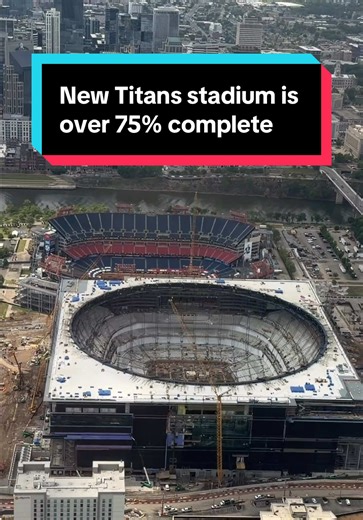 Looks like the new @Tennessee Titans Nissan Stadium is coming along nicely in time for a Super Bowl in 2030! 🏈👀 #Nashville #615 #SuperBowl #NFL #Titans