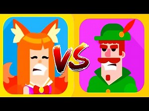 Bowmasters - Gameplay Walkthrough 55 Epic Wins - New Characters KITSUNE Vs ROBIN