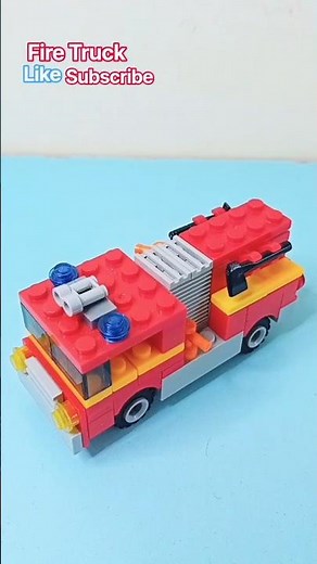 LEGO Custom Fire Truck 🚒 Tutorial ! LEGO Easy Build #shorts #lego