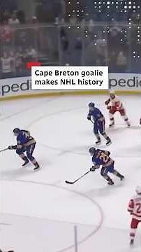 Cape Breton goalie makes NHL history #shorts