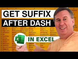Excel - Extract Suffix After Dash - Episode 1880