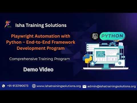 Playwright with Python Demo On 24th Feb 2026.Pls contact or WhatsApp us on +91-9133190573 to enroll.