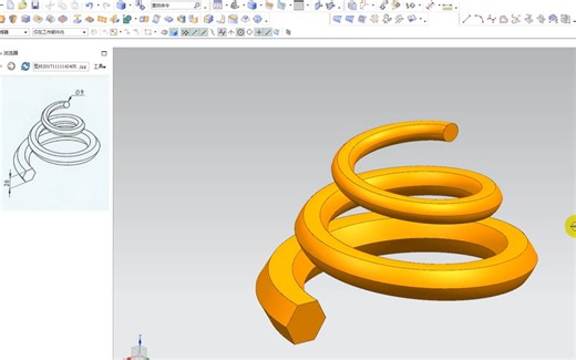 UG螺旋线与扫掠组合应用案例，看起来简单，做起来没那么容易