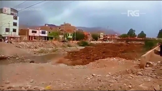Landslide hurtles through southern Peruvian town after extreme rainfall