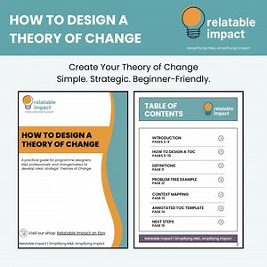 Theory of Change Guide | Step-by-step Nonprofit Strategy and Impact Planning Tool | Digital Download for M&E and Programme Design - Etsy Canada