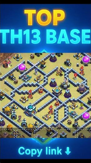 After update🔥Top Th 13 base with link new video in our channel.Full video in short title👆🏻#coc #th13