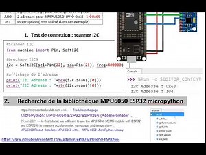 mpu6050 accéléromètre ESP32 micropython