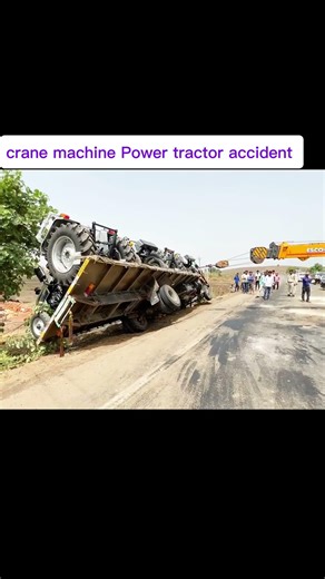 track accident crane machine Power janu yt 005 #viral song short# subscribe