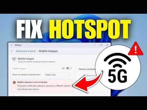How To Fix Windows 11 Hotspot Not Working (Quick Guide)