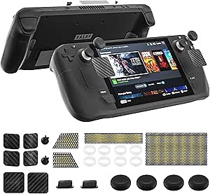 Steam Deck Accessories, Steam Deck Track Pad Stickers, Steam Deck Button Stickers, Steam Deck Button Caps (Black)