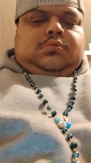 blue bead gold jesus and crucifix #jewelry #rosary