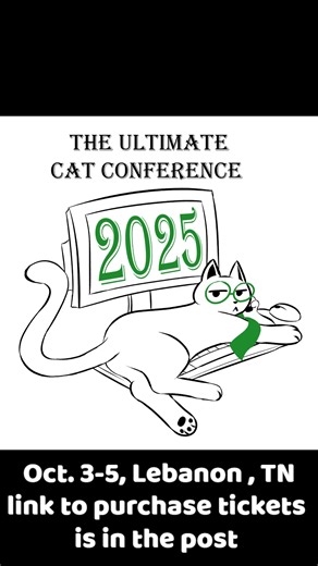 Our 2nd Annual Ultimate Cat Conference is almost here, but you still have plenty of time to get tickets! Join us Oct. 3-5 in gorgeous Lebanon, TN, as we welcome the most amazing speaker lineup imaginable! This amazing 3-day conference, just for cat rescuers, cat shelters/rescues or cat enthusiasts, is jam-packed with speakers covering all of the latest in the cat world. Our speaker line-up includes Jackson Galaxy, Kitten Lady -Hannah Shaw, Dr. Matt McGlasson, Stephen Quandt, Nathan The CatLady, 