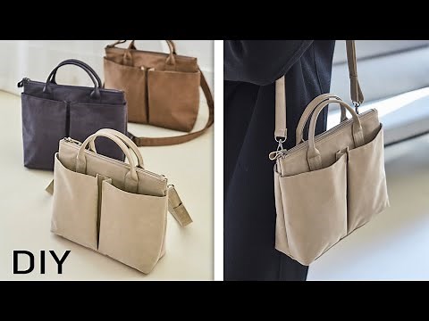 DIY Cloth Bag Simple Sewing at Home Many Pockets Design