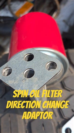 spin oil filter direction change adapter #automobile