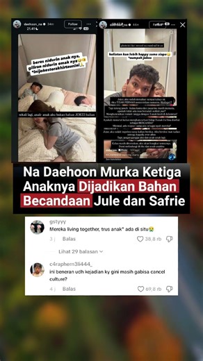 Anak Jadi Korban Becandaan Jule & Safrie, Na Daehoon Tak Tinggal Diam! #NaDaehoon #PerlindunganAnak