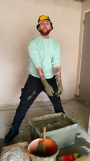 trapped his things in cement!! 😂😂😂 | The Hanby Family