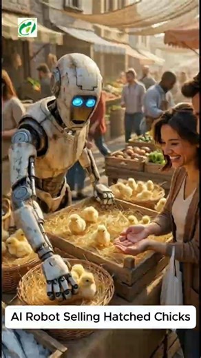 AI Robot Selling Hatched Chicks l #robotlife #aiinagriculture