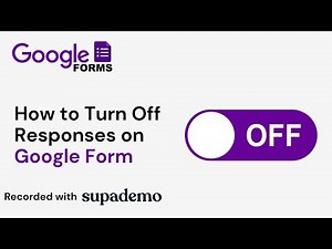 How to Turn Off Responses on Google Form