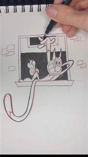 🔥 Wacky Retro Cartoon Inking 🔥 #drawing #art #retro