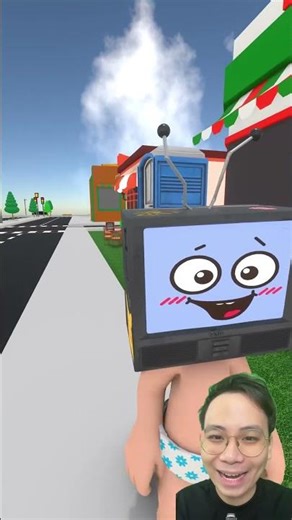 Chỉ ti vi lái cái bồn cầu