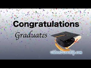 Graduation Motion Background Loop - Grad Cap And Confetti