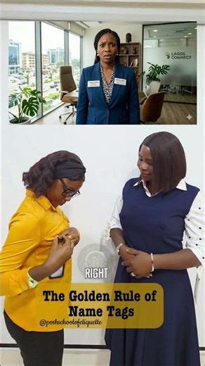 Name Tag Etiquette | Where should my name tag be?