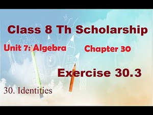 8 Th Scholarship maths Chapter 30 | Exercise 30.3 | English & Semi Medium |