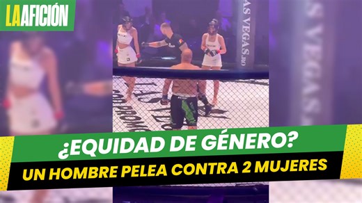 Un hombre pelea contra dos mujeres en un combate