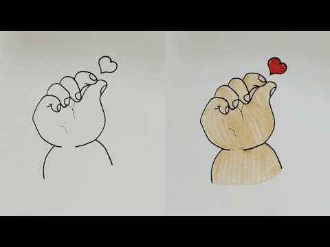 Cute Hand Drawing!! Easy Drawing.