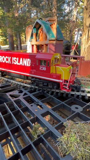 Rock Island Rocking The Rails with CSX. #fun #gardenrailroad #rockisland