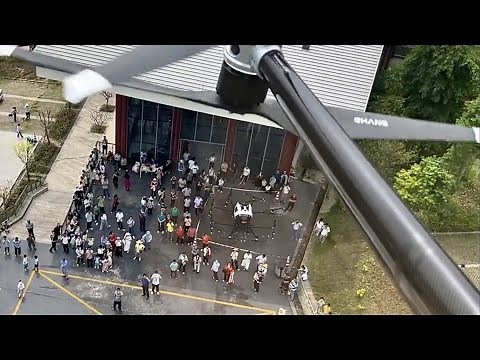 Experience an autonomous eVTOL passenger drone flight by EHANG (Fengshan, China — 2023-4-22)