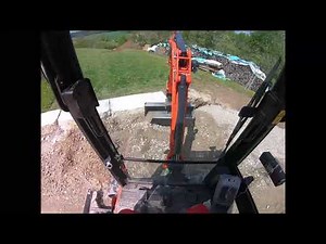 Baggern mit Kubota Minibagger