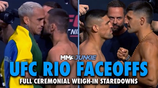 UFC Fight Night 261 ceremonial weigh-in faceoffs from Rio de Janeiro