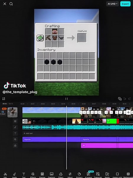 Minecraft crafting trend #CapCut #minecraft #pioneertemplate #capcutpioneer #rdr2