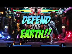 ultimate marvel vs capcom 3 gameplay: deadpool and wolverine defend the earth