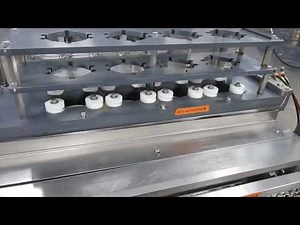 Modern Packaging Inc. 4 Lane Inline Cup Filler, Model SL 1x4
