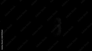 Burning text 666. Animated fire and smoke. Included alpha channel