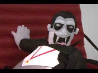 Airblown Inflatable Rising Vampire in Coffin Video