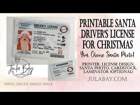 Make a Printable Santa Driver's License using Cricut Design Space - Leave Under your Christmas Tree