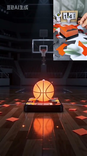 Basketball fans, your desk decorations are here!🏀⛹️ | Hand tear basketball 3D model #giftideas